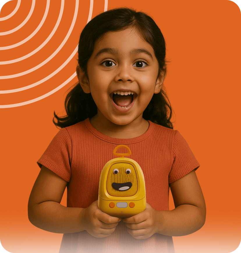 Child playing with Cheeko